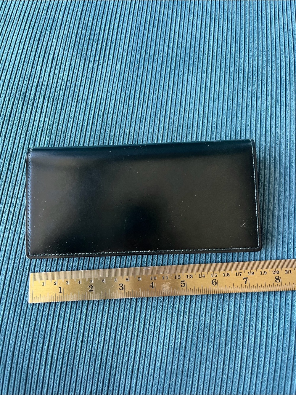 New Tsuchiya Kaban Shell Cordovan Leather Long Wallet Purse Black Brown Zipper